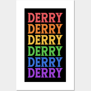 DERRY COLORFUL CITY Posters and Art